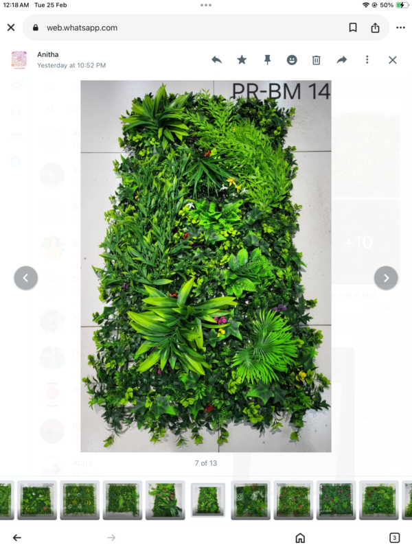 Artificial green wall
